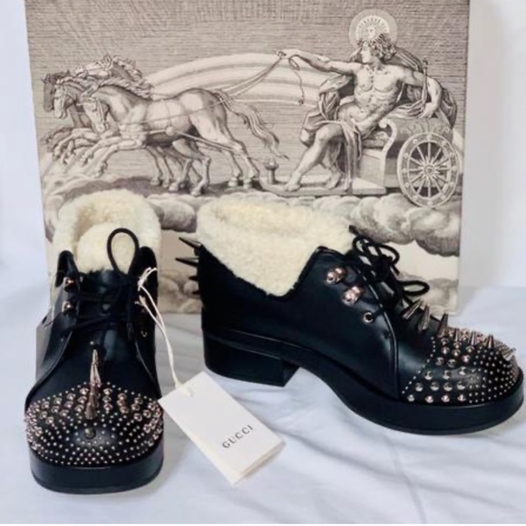 🔥 NWT Gucci Runway Harlem spikes and studs boots/shoes - Picture 4 of 14
